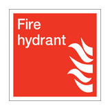 Fire Hydrant Square Sign - PVC Safety Signs