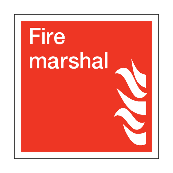 Fire Marshal Square Sign - PVC Safety Signs