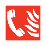Fire Phone Symbol Safety Sign - PVC Safety Signs
