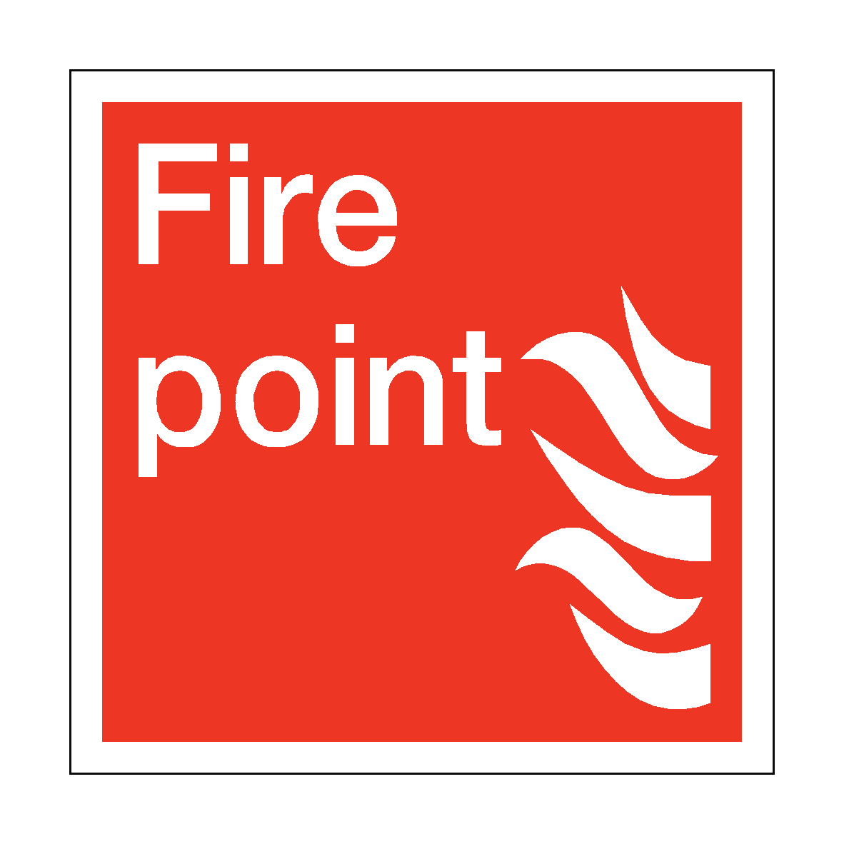 Fire Point Square Sign | PVC Safety Signs