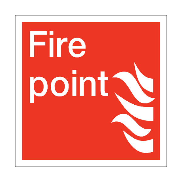 Fire Point Square Sign - PVC Safety Signs