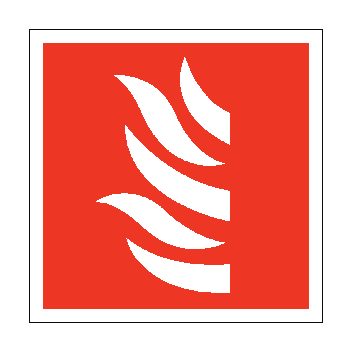 Fire Symbol Square Sign | PVC Safety Signs