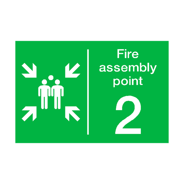 Fire Assembly Point Two Sign | PVC Safety Signs
