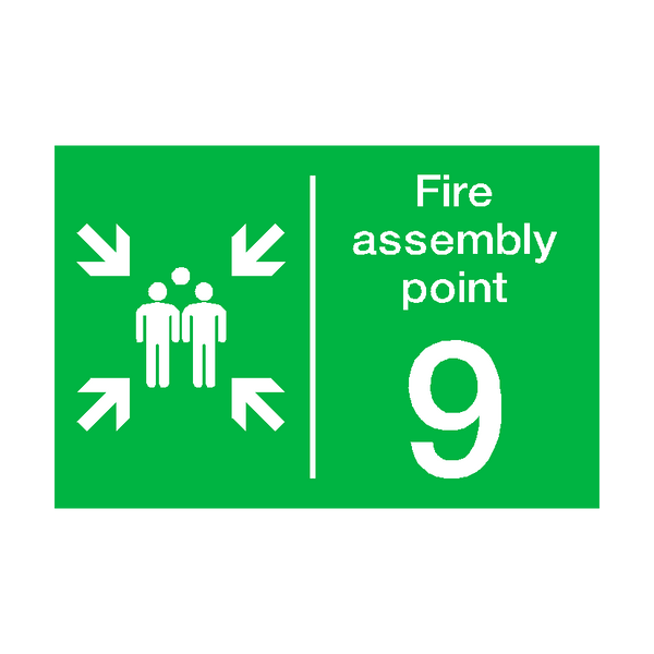 Fire Assembly Point Nine Sign - PVC Safety Signs