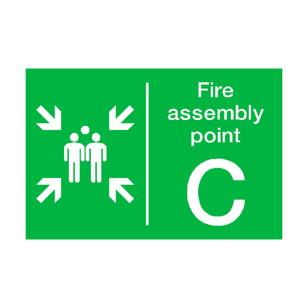 Fire Assembly Point C Sign - PVC Safety Signs