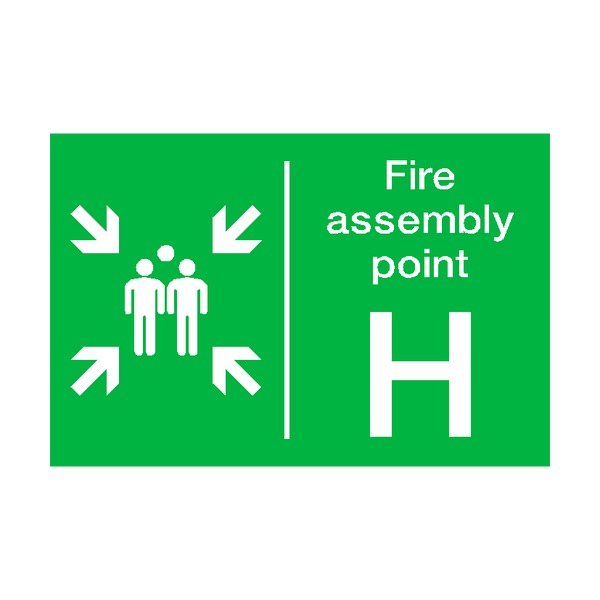 Fire Assembly Point H Sign - PVC Safety Signs