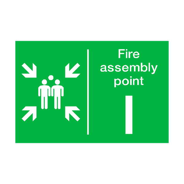 Fire Assembly Point I Sign - PVC Safety Signs