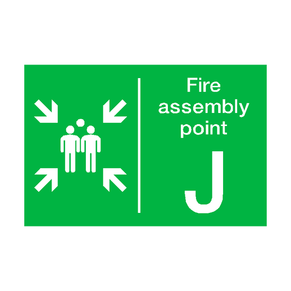 Fire Assembly Point J Sign - PVC Safety Signs