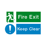 Fire Exit Keep Clear Sign - PVC Safety Signs