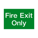 Fire Exit Only Sign - PVC Safety Signs