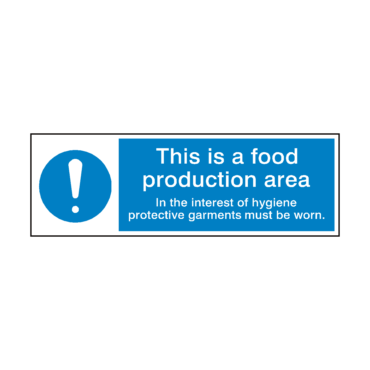 Food Production Area Hygiene Sign | PVC Safety Signs