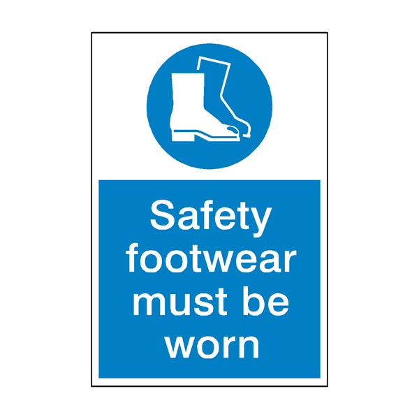 Safety Footwear Mandatory Sign - PVC Safety Signs