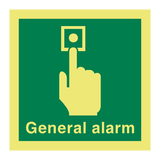 General Alarm Symbol Sign - PVC Safety Signs