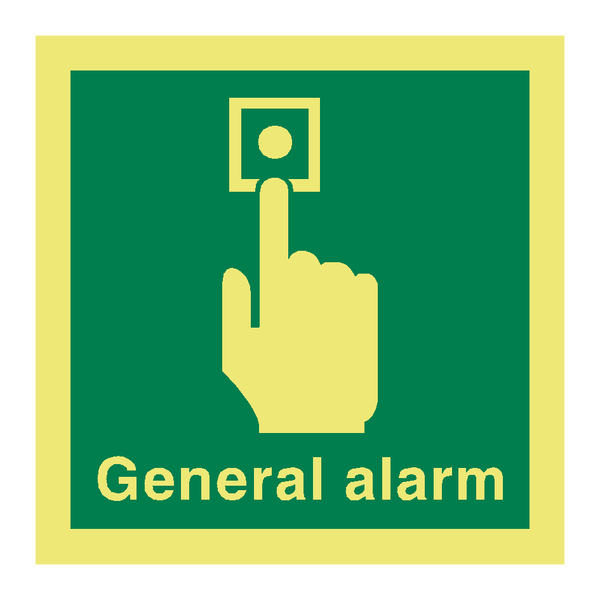General Alarm Symbol Sign - PVC Safety Signs