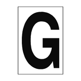 Letter G White Sign - PVC Safety Signs