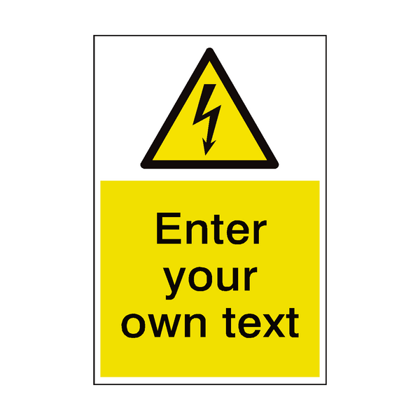General Electrical Custom Hazard Sign - PVC Safety Signs