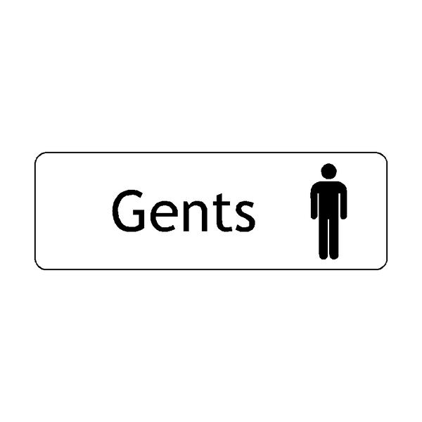 Gents Toilets Door Sign - PVC Safety Signs