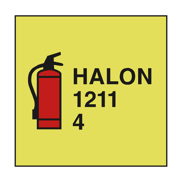 HALON 1211 FIRE EXTINGUISHER IMO - PVC Safety Signs