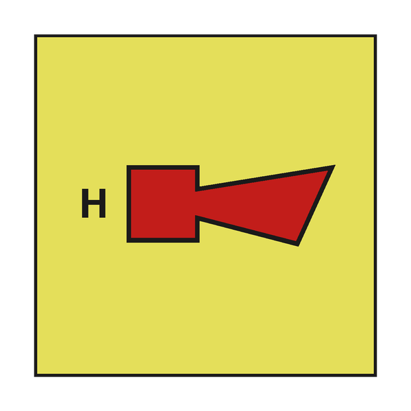 HALON HORN IMO SAFETY SIGN - PVC Safety Signs