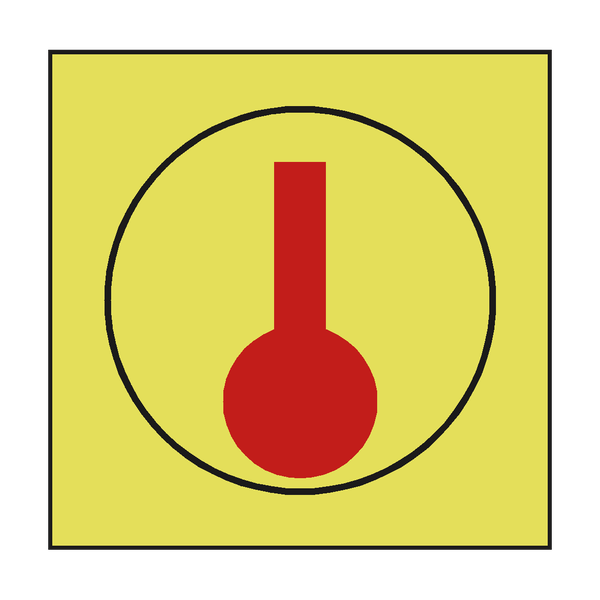 Heating Safety Symbol Danger High Temperature Symbol And Text Safety