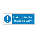 Hair Protection Sign - PVC Safety Signs