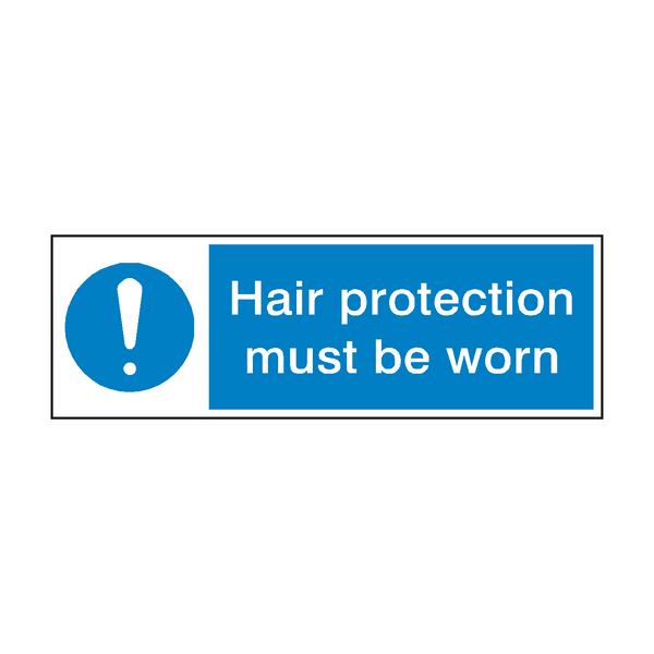 Hair Protection Sign - PVC Safety Signs