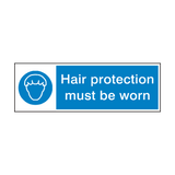 Hair Protection Must Be Worn Hygiene Sign - PVC Safety Signs