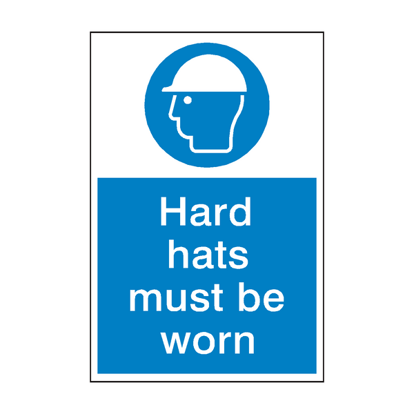 Hard Hat Mandatory Sign - PVC Safety Signs