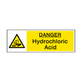 Hydrochloric Acid Hazard Sign - PVC Safety Signs