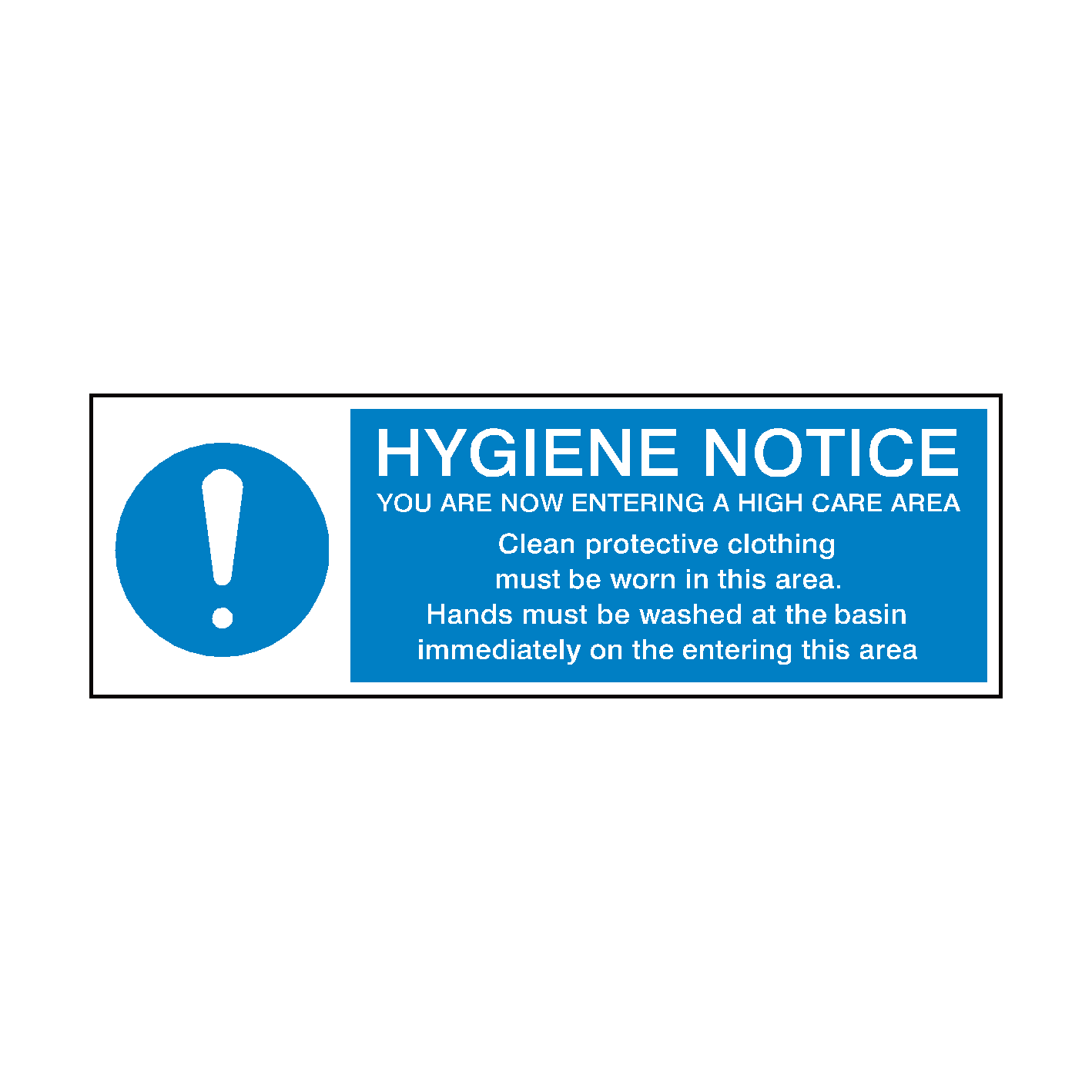 Hygiene Notice Mandatory Sign | PVC Safety Signs