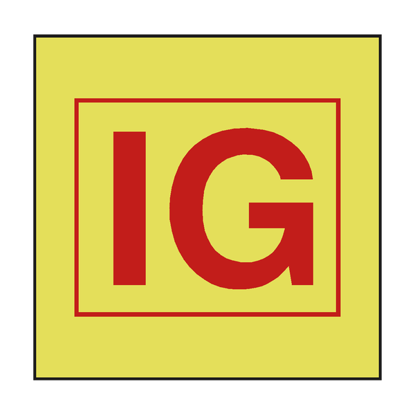 Inertskip Sign INERT GAS INSTALLATION IMO SIGN | Marine Fire Safety Signs