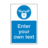 Keep Locked Custom Mandatory Sign - PVC Safety Signs
