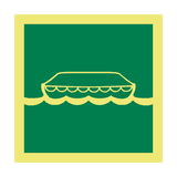 Lifeboat Symbol Safety Sign - PVC Safety Signs