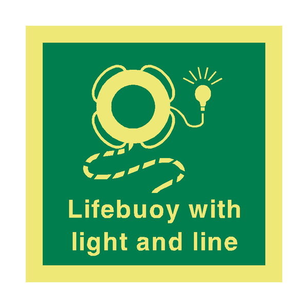 Lifebuoy Light And Line Sign - PVC Safety Signs