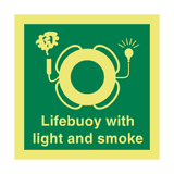 Lifebuoy Light And Smoke Sign - PVC Safety Signs