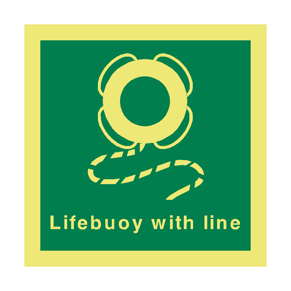 Floating Line Safety Sign Lifebuoy Line Safety Sign | PVC Safety Signs