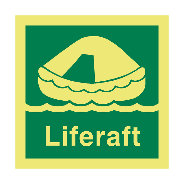 Liferaft IMO Safety Sign - PVC Safety Signs