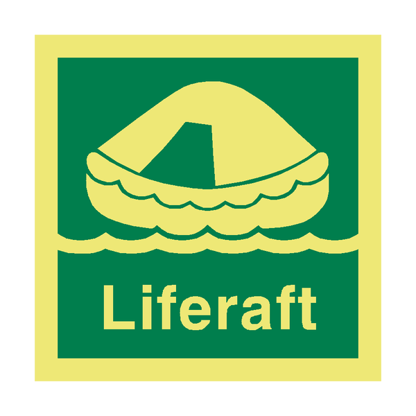 Life Raft Safety Sign Liferaft IMO Safety Sign | PVC Safety Signs