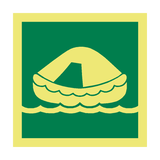 Liferaft Symbol Safety Sign - PVC Safety Signs