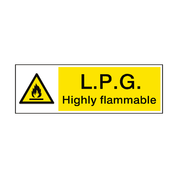 LPG Highly Flammable Hazard Sign - PVC Safety Signs