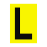 Letter L Yellow Sign - PVC Safety Signs