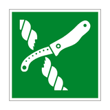 Liferaft Knife Symbol Sign - PVC Safety Signs