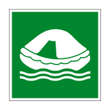 Liferaft Symbol Sign - PVC Safety Signs