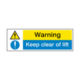 Lift Warning Garage Sign - PVC Safety Signs