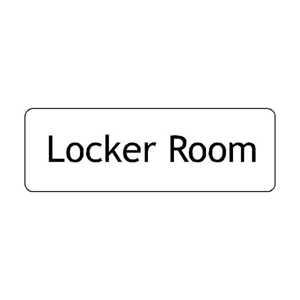 Locker Room Door Sign - PVC Safety Signs