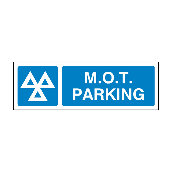 MOT Parking Sign - PVC Safety Signs