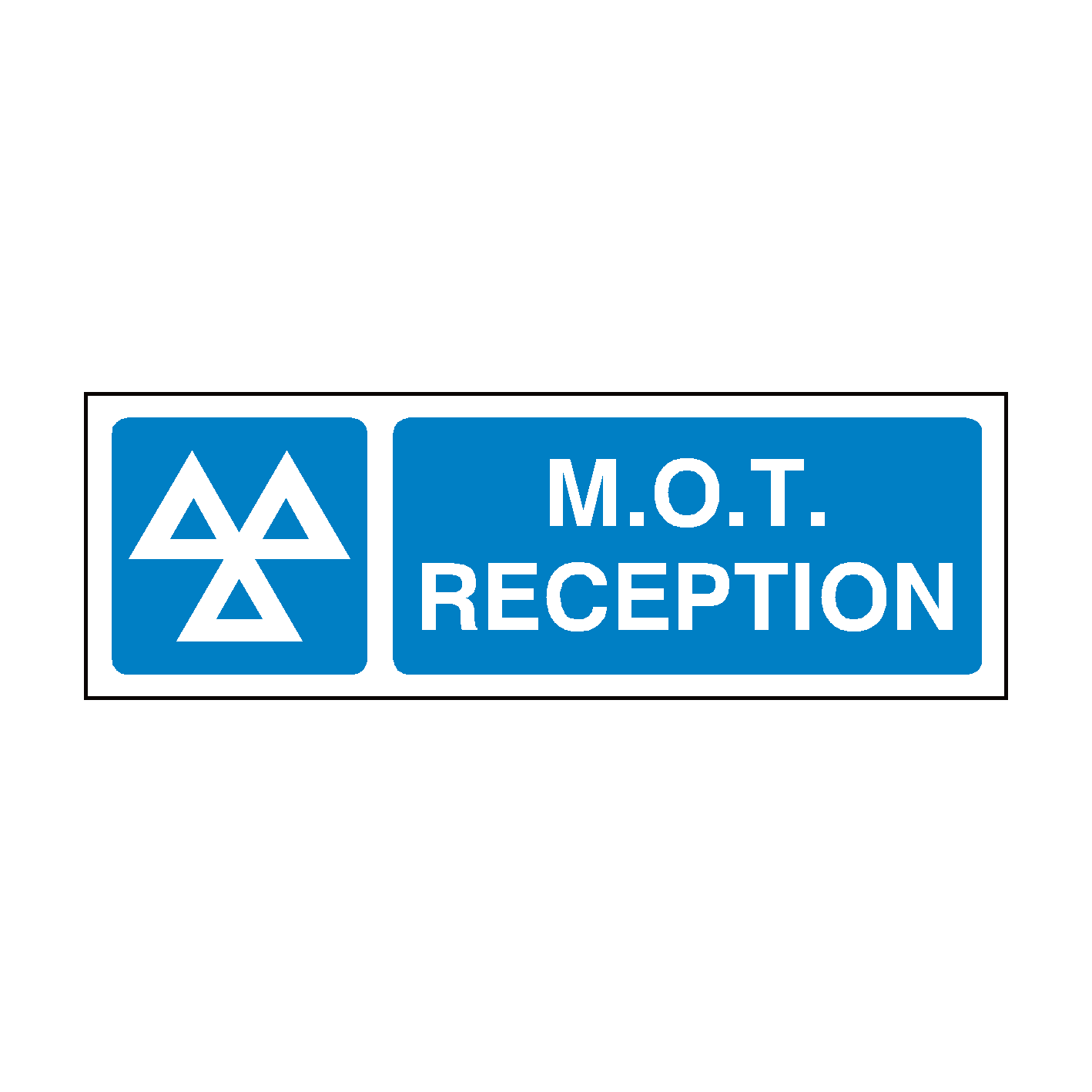 Mot Message Sign MOT Reception Sign | Clear Directions for Vehicle and MOT Visitors