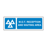 MOT Sign Waiting & Reception - PVC Safety Signs
