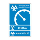 MOT Tachograph Approved Digital Analogue Sign - PVC Safety Signs