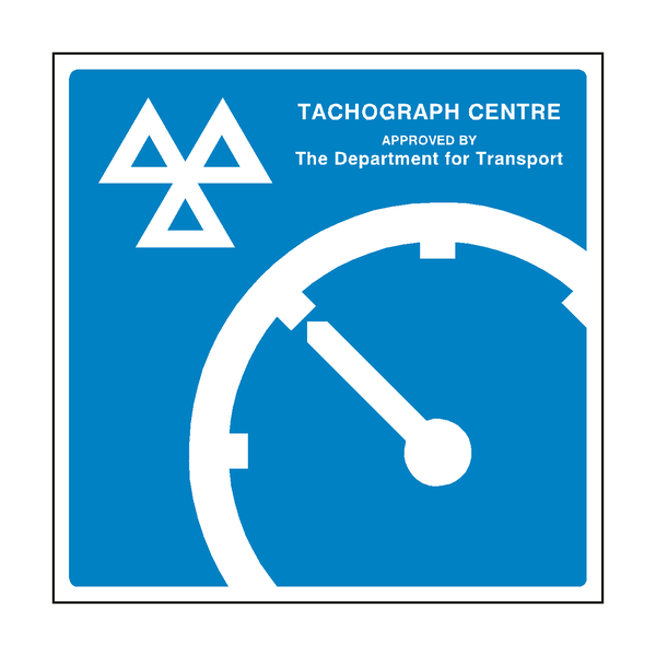 MOT Tachograph Centre Approved Sign - PVC Safety Signs